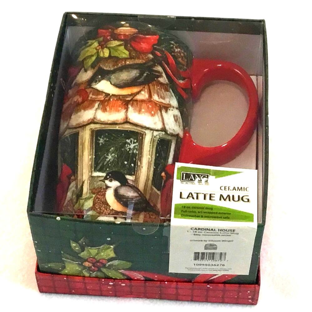 Lang Latte Mug Susan Winget Cardinal House  New in Box